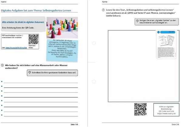 Abbildung 2: Digitales Aufgaben-Set (1) (eigene Darstellung)